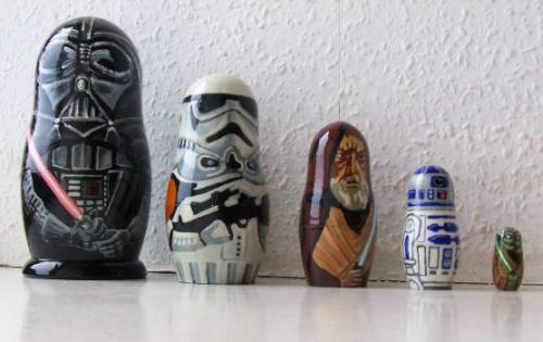 russian dolls, star wars,