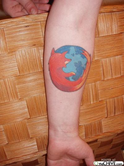firefox logo tattoo. July 30th, 2009 . By Walyou in . Advertisement