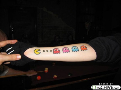 pacman-pixel-tattoo. July 3rd, 2009 . By Walyou in . Advertisement