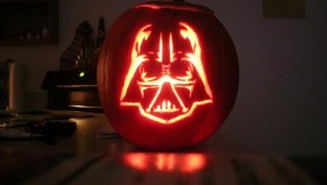 darth vader pumpkin face art