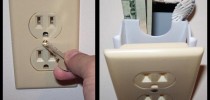 secret wall electric socket compartment