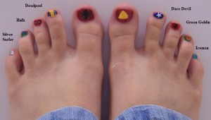 marvel superheroes toes design image
