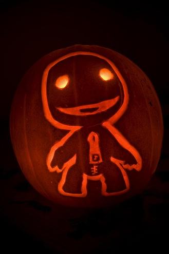 halloween pumpkin carvings artwork sackboy
