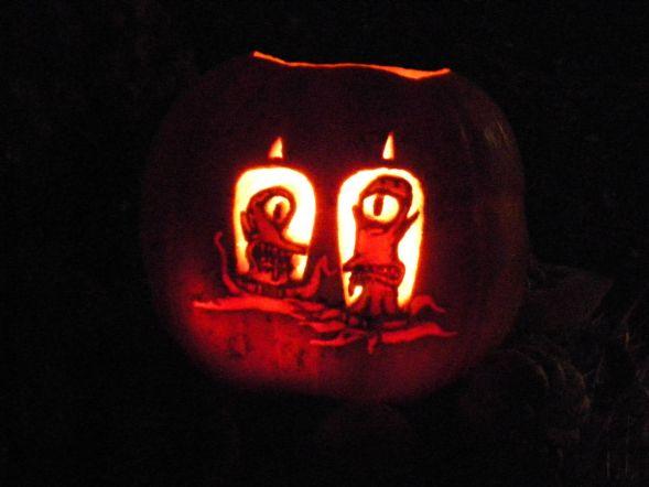 pumpkin carvings the simpsons alien 3