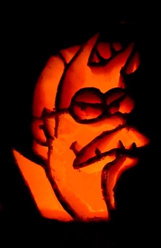 pumpkin carvings the simpsons ned flanders devil 1