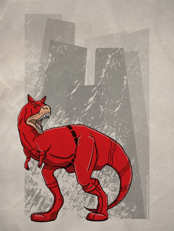 Superhero Dinosaur - Carnotaurus Daredevil