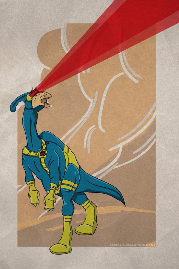 Superhero Dinosaur - Parasaurolophus Cyclops