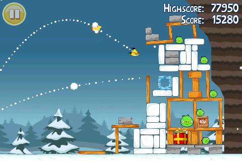 angry birds christmas iphone application
