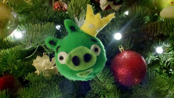 angry birds christmas ornaments green pig