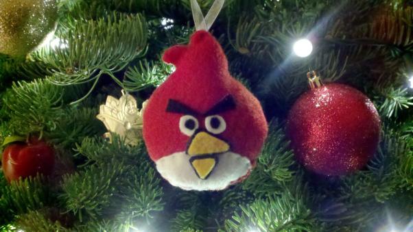 christmas ornaments angry birds red