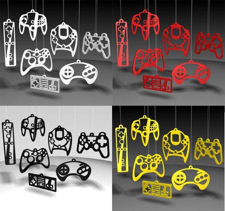 christmas ornaments video game controllers