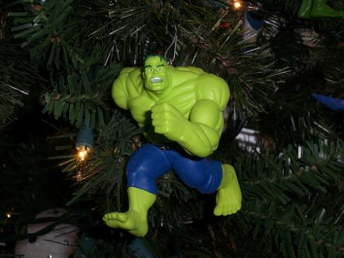 xmas ornaments hulk comic