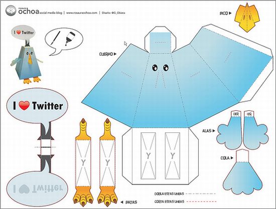 game At first binary Tweet Along With the Twitter Paper Toy