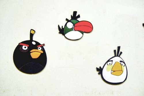 angry birds black green white