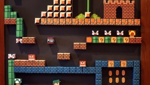 super mario bros 8 bit papercraft magnet diorama