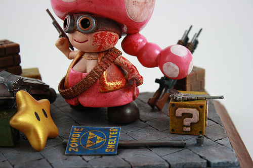 Zombie Hunter Toadette close up