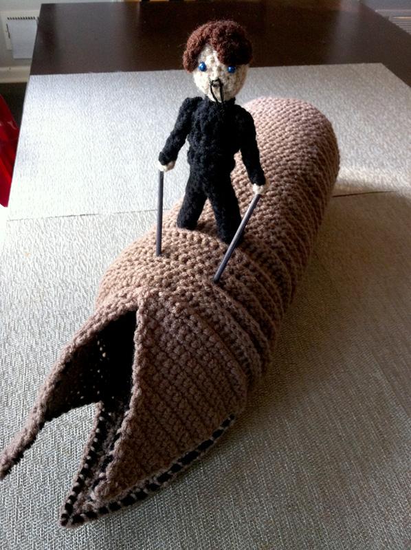 dune sandworm crochet art
