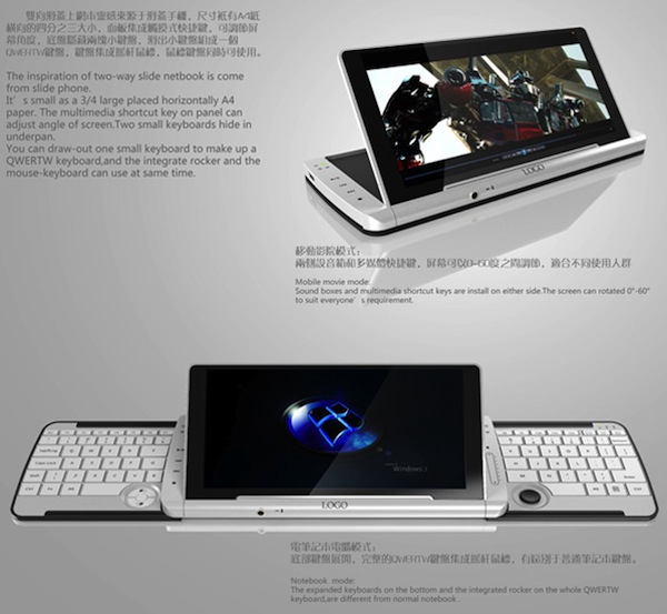Lin Jian Feng Netbook Concept Specs