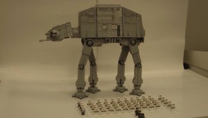 Lego AT-AT and Stormtrooper Minifigs