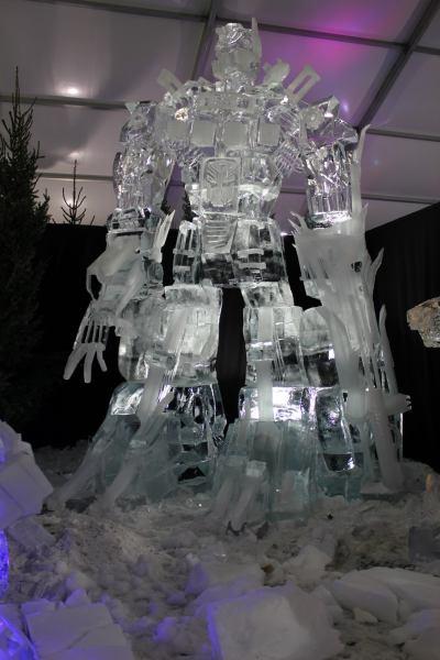 transformers ice sculpture optimus prime