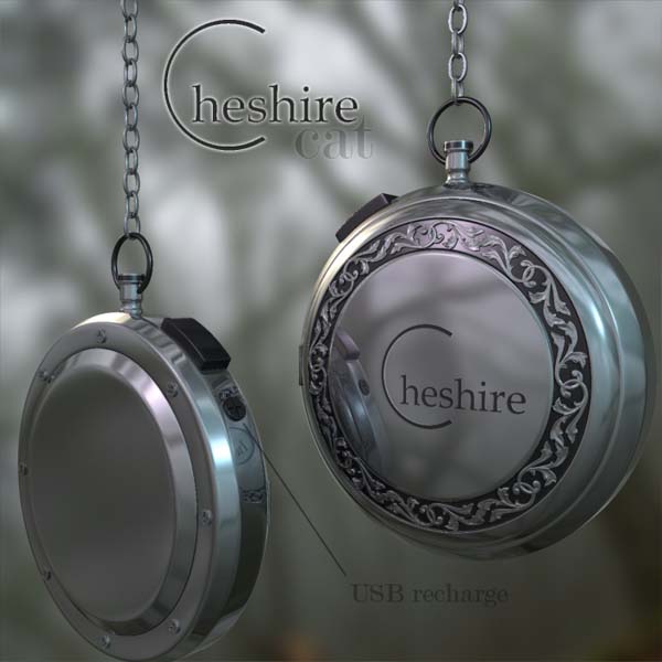 Cheshire Cat Pocketwatch Front Back