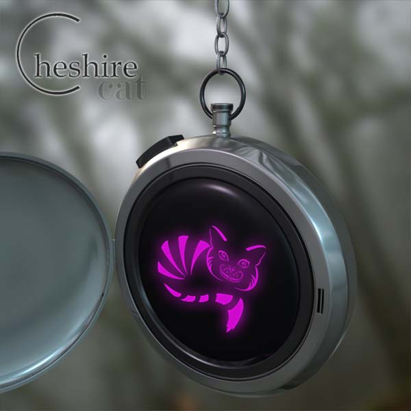 Cheshire Cat Pocketwatch Purple