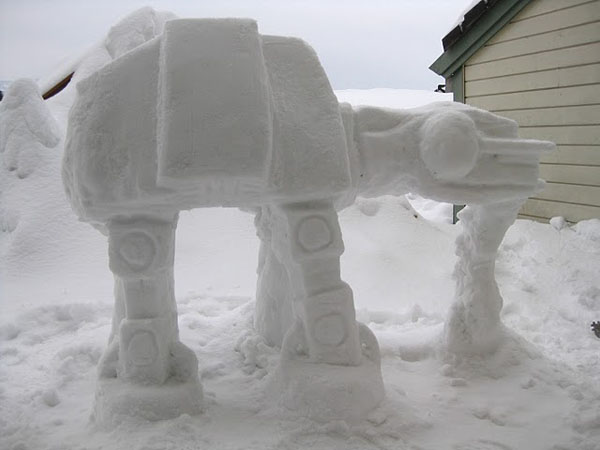 Imperial AT-AT Snow Sculpture Detail