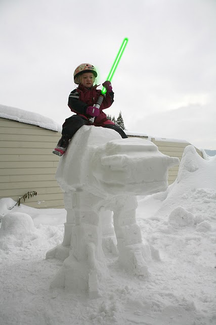 Imperial AT-AT Snow Sculpture Riding