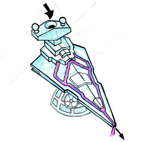 Sketch of Star Destroyer Luge