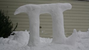 pi snow sculpture pi day