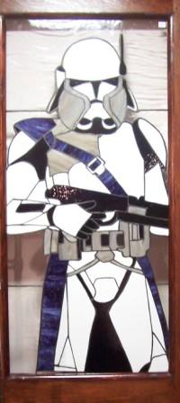 Star Wars Storm Trooper Stained Glass Panel