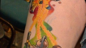 ghostbusters tattoo leg