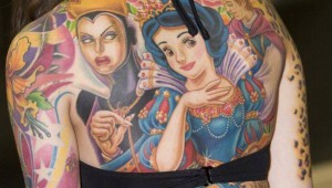 snow white and the seven dwarfs back tattoo