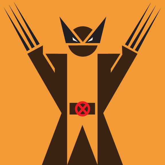 Wolverine Superhero Pictogram