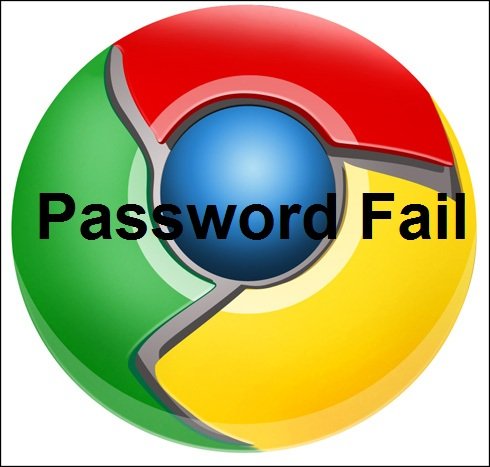 chrome password fail
