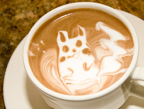 latte art pikachu