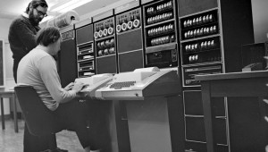 Dennis Ritchie and Ken Thomspon with their Unix computer