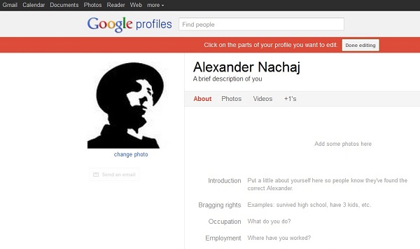 google plus profile