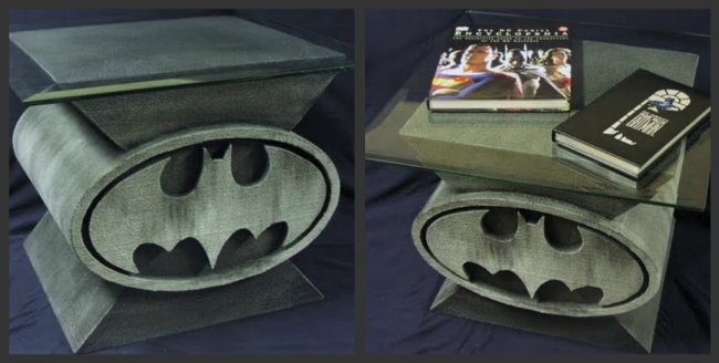 Custom Design Batman Bat-Symbol Coffee Table