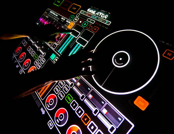 Emulator Multi-Touch DJ Interface