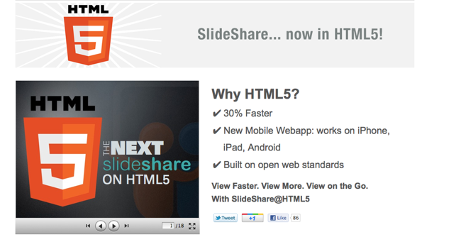 Slideshare HTML5 Gallery