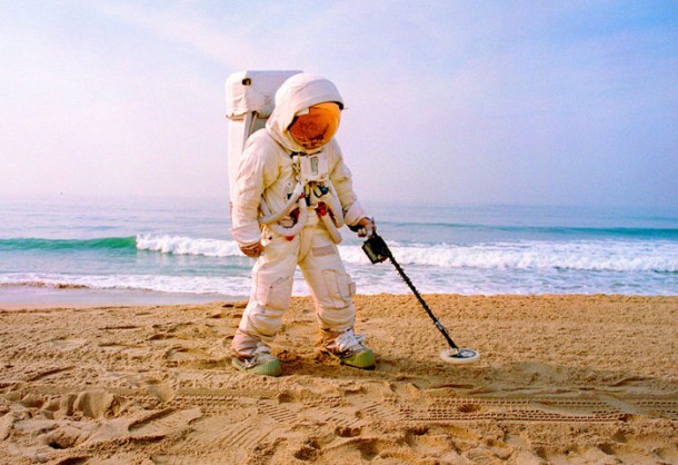 Astronaut at the beach