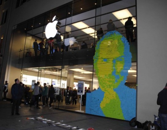 Steve Jobs Post-Its Mural