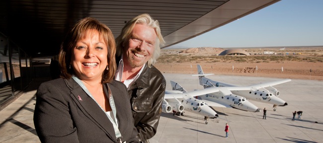 Sir Richard Branson and New Mexico Governor Susana Martinez