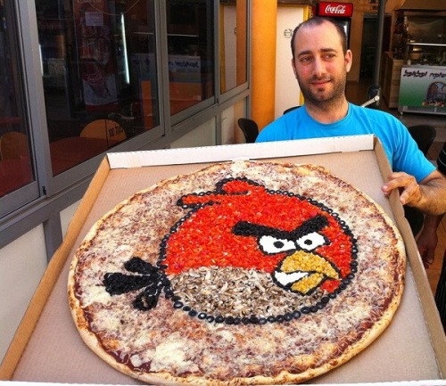 angry birds large pizza