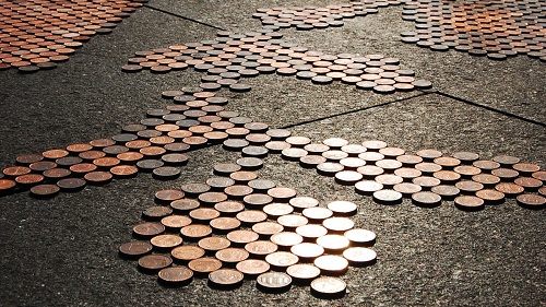 obsessions coin art sidewalk