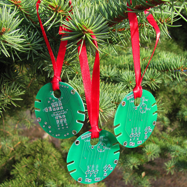 Circuit Board Christmas Ornaments