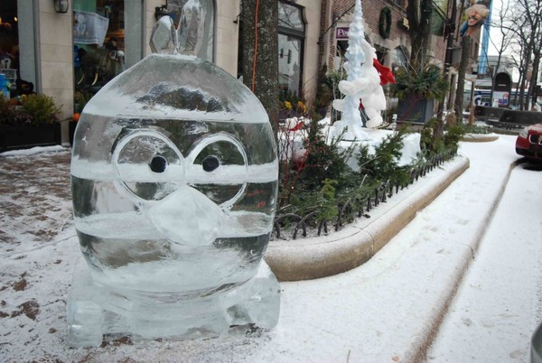 Angry Birds ice sculpture