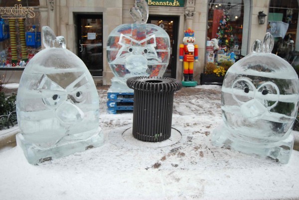 Angry Birds Ice Sculptures
