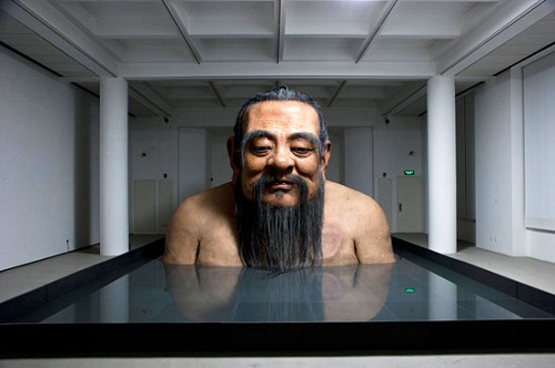 giant confucius bust